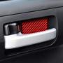 4 PCS / Set Carbon Fiber Car Inner Door Bowl Decorative Sticker for Toyota Tundra 2014-2018, Left and Right Drive Universal (Red)