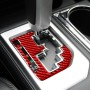 Carbon Fiber Car Gear Indication Decorative Sticker for Toyota Tundra 2014-2018, Left and Right Drive Universal (Red)