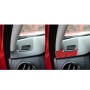2 PCS / Set Carbon Fiber Car Dashboard Air Outlet Decorative Sticker for Toyota Tundra 2014-2018, Left Drive(Red)
