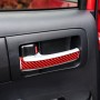 4 PCS / Set Carbon Fiber Car Inner Handle Decorative Sticker for Toyota Tundra 2014-2018, Left and Right Drive Universal(Red)