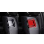 4 PCS / Set Carbon Fiber Car Rear Seat Adjustment Panel Decorative Sticker for Toyota Tundra 2014-2018, Left and Right Drive Universal (Red)