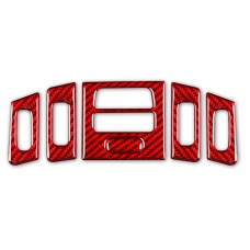 5 PCS Set for BMW 3 Series E90 High Matching Carbon Fiber Car Air Outlet Decorative Sticker, Left and Right Drive Universal(Red)