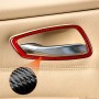 4 PCS Set for BMW 3 Series E90 Carbon Fiber Car Door Handle Decorative Sticker, Left and Right Drive(Red)