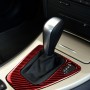 For BMW 3 Series E90 Carbon Fiber Car Gear Position Panel Decorative Sticker, Right Drive (Red)