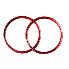 2 PCS Set for BMW 3 Series E90 Carbon Fiber Car Horn Circle Decorative Sticker (Red)