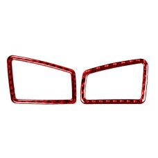 2 PCS Set for BMW 3 Series E90 Carbon Fiber Car Instrument Air Outlet Decorative Sticker, Right Drive (Red)