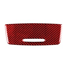 For BMW 3 Series E90 Carbon Fiber Car Ashtray Panel Decorative Sticker (Red)