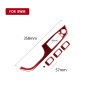 5 PCS Set For BMW 3 Series E90 Carbon Fiber Car Left Drive Window Lift Panel Decorative Sticker, Diameter: 35.8cm (Red)