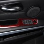 5 PCS Set For BMW 3 Series E90 Carbon Fiber Car Left Drive Window Lift Panel Decorative Sticker, Diameter: 35.8cm (Red)