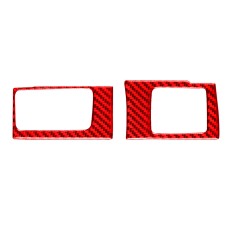 2 PCS Set for Honda CRV 2007-2011 Carbon Fiber Car Central Control Card Box Panel Decorative Sticker, Left Drive (Red)