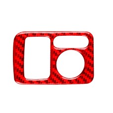For Honda CRV 2007-2011 Car Carbon Fiber Rear Mirror Adjustment Switch Frame Decorative Sticker, Left Drive (Red)