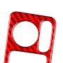 For Honda CRV 2007-2011 Car Carbon Fiber Rear Mirror Adjustment Switch Frame Decorative Sticker, Right Drive (Red)