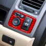 For Honda CRV 2007-2011 Car Carbon Fiber Rear Mirror Adjustment Switch Frame Decorative Sticker, Right Drive (Red)
