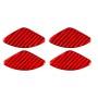 4 PCS Set for Honda CRV 2007-2011 Carbon Fiber Car Inner Door Bowl Patch Decorative Sticker, Left and Right Drive Universal(Red)