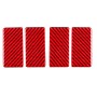 4 PCS Set for Honda CRV 2007-2011 Carbon Fiber Car Inner Armrest Gasket Decorative Sticker, Left and Right Drive Universal (Red)