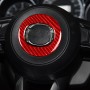 Углеродное рулевое колесо карбонового волокна декоративная наклейка для Mazda CX-5 2017-2018, левый и правый привод (красный)