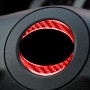 Углеродное рулевое колесо, декоративная наклейка с логотипом углеродного волокна для Toyota RAV4 2006-2013, левый и правый привод (красный)