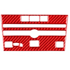 Car Carbon Fiber A Style CD Console Panel Decorative Sticker for Infiniti Q50 2014-2020, Left Drive(Red)