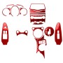 18 in 1 Car Carbon Fiber Whole Set Decorative Sticker for Nissan 370Z / Z34 2009-, Left Drive (Red)