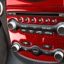 5 in 1 Car Carbon Fiber Air Conditioning Adjustment Panel Decorative Sticker for Nissan 370Z / Z34 2009-, Left and Right Drive Universal (Red)