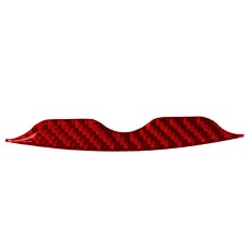 Car Carbon Fiber Air Conditioning Adjustment Panel Decorative Strip for Nissan 370Z / Z34 2009-, Left and Right Drive Universal(Red)