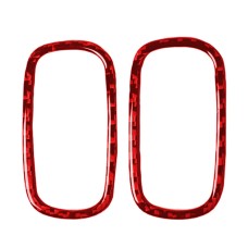 Car Carbon Fiber Air Outlet Frame Decorative Sticker for BMW Mini F60, Left and Right Drive Universal (Red)