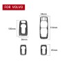 4 in 1 Car Carbon Fiber Door Set B Decorative Sticker for Volvo XC90 2003-2014, Right Drive