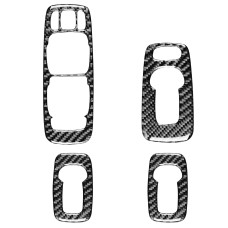 4 in 1 Car Carbon Fiber Door Set B Decorative Sticker for Volvo XC90 2003-2014, Left Drive