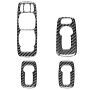 4 in 1 Car Carbon Fiber Door Set B Decorative Sticker for Volvo XC90 2003-2014, Left Drive