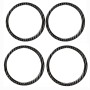 4 PCS Car Carbon Fiber Horn Ring Solid Color Decorative Sticker for BMW G01 X3 2018-2020 / G02 X4 2019-2020, Left and Right Drive Universal