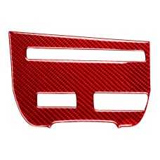 Carbon Fiber Car CD Player Console B Version Decorative Sticker for Nissan GTR R35 2008-2016, Left Driving(Red)