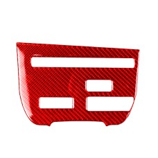 Carbon Fiber Car CD Player Console C Version Decorative Sticker for Nissan GTR R35 2008-2016, Left Driving(Red)