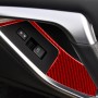 Carbon Fiber Car Window Lift Defogger Panel Sticker for Nissan GTR R35 2008-2016, Left and Right Driving Universal(Red)