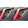 Carbon Fiber Car Window Lift Defogger Panel Sticker for Nissan GTR R35 2008-2016, Left and Right Driving Universal(Red)