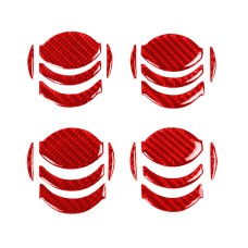 20 PCS / Set Carbon Fiber Car Central Air Outlet Decorative Sticker for Nissan GTR R35 2008-2016, Left and Right Driving Universal (Red)