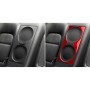 Carbon Fiber Car Rear Seat Speaker Decorative Sticker for Nissan GTR R35 2008-2016, Left and Right Driving Universal (Red)