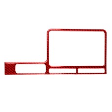 Carbon Fiber Car Navigation Display Frame Decorative Sticker for Nissan GTR R35 2008-2016, Left Driving(Red)