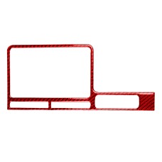 Carbon Fiber Car Navigation Display Frame Decorative Sticker for Nissan GTR R35 2008-2016, Right Driving(Red)