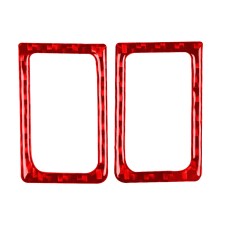 2 PCS / Set Carbon Fiber Car Left Right Door Lock Decorative Sticker for Nissan GTR R35 2008-2020, Left and Right Driving Universal (Red)