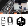 Carbon Fiber Car Window Lift Button Decorative Sticker for Dodge Challenger 2015 to Now, Left Driving