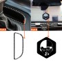 Carbon Fiber Car Gear Storage Box Frame Decorative Sticker for Dodge Challenger 2015 to Now, Left Driving