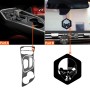 3 PCS / Set Carbon Fiber Car Central Control Gear Decorative Sticker for Dodge Challenger 2015 to Now, Left Driving