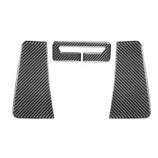 3 PCS / Set Carbon Fiber Car Seat Belt Panel Decorative Sticker for Dodge Challenger 2015 to Now, Left Driving