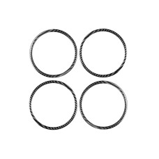 4 PCS / Set Carbon Fiber Car Door Horn Ring Decorative Sticker for Honda CRV 2007-2011, Left and Right Drive Universal