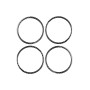 4 PCS / Set Carbon Fiber Car Door Horn Ring Decorative Sticker for Honda CRV 2007-2011, Left and Right Drive Universal