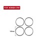 4 PCS / Set Carbon Fiber Car Door Horn Ring Decorative Sticker for Honda CRV 2007-2011, Left and Right Drive Universal