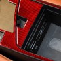 2 PCS / Set Carbon Fiber Car Armrest Box Frame Decorative Sticker for Alfa Romeo Giulia 2017-2019, Left Drive (Red)
