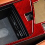 2 PCS / Set Carbon Fiber Car Armrest Box Frame Decorative Sticker for Alfa Romeo Giulia 2017-2019, Right Drive (Red)