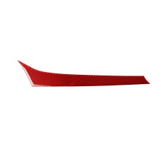 Carbon Fiber Car Dashboard Strip Decorative Sticker for Alfa Romeo Giulia 2017-2019, Left Drive (Red)