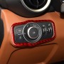 Carbon Fiber Car Headlight Switch Panel Decorative Sticker for Alfa Romeo Giulia 2017-2019, Left Drive (Red)